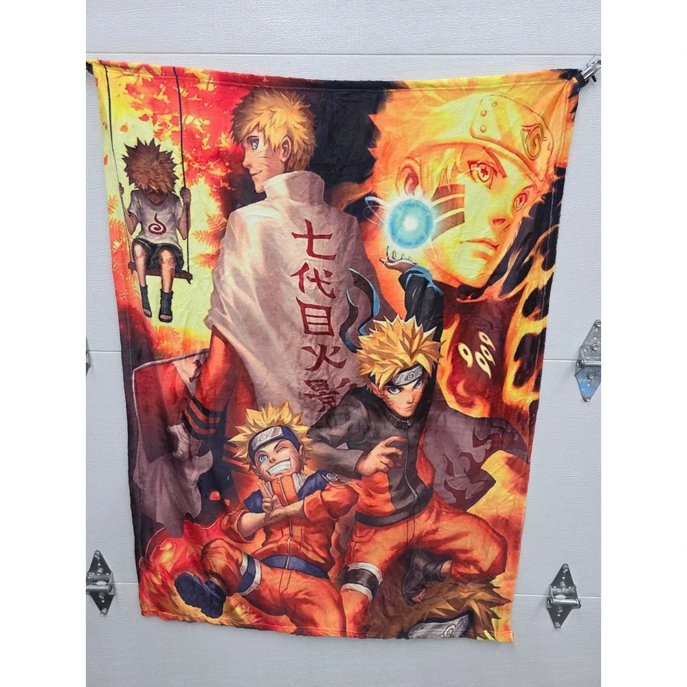 50x60 Naruto Shippuden Evolution Fleece Throw Blanket Seventh Hokage Uzumaki